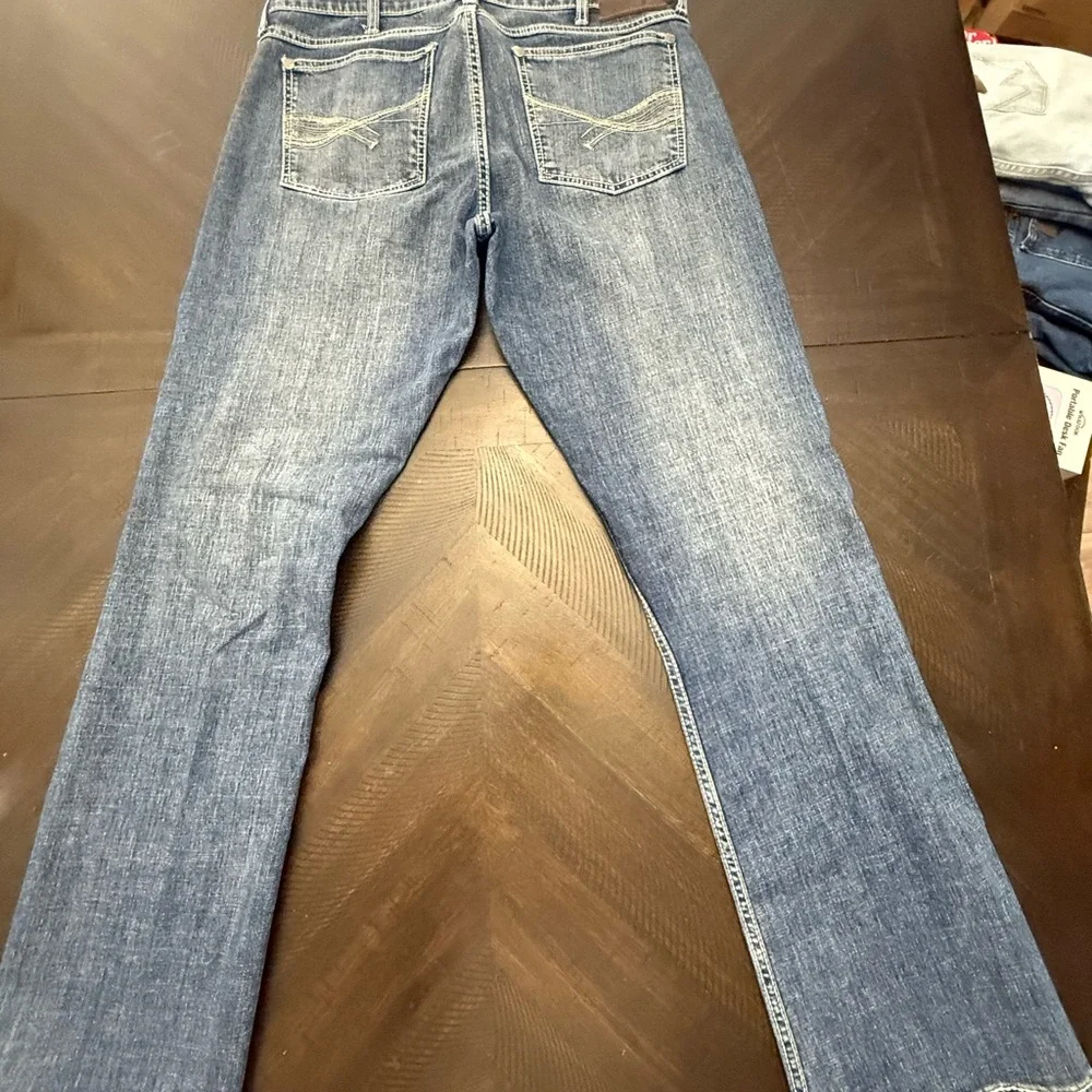Wrangler 20X Men's Blue Denim Jeans with Back Pocket Stitching - Picture 2 of 5